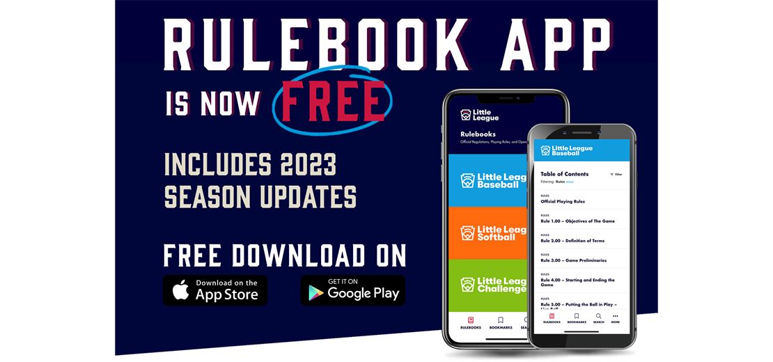 Free Rulebook App, Tournament Mandatory Play Highlight Updates & Rule Changes for 2023 Little League Season